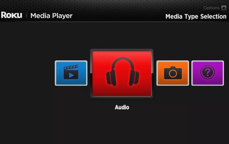 abrir roku media player audio
