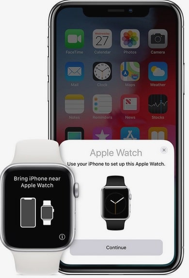 botón i del Apple Watch para emparejar iphone paso 1