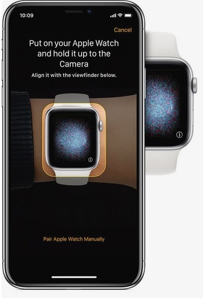 botón i del Apple Watch para emparejar iphone