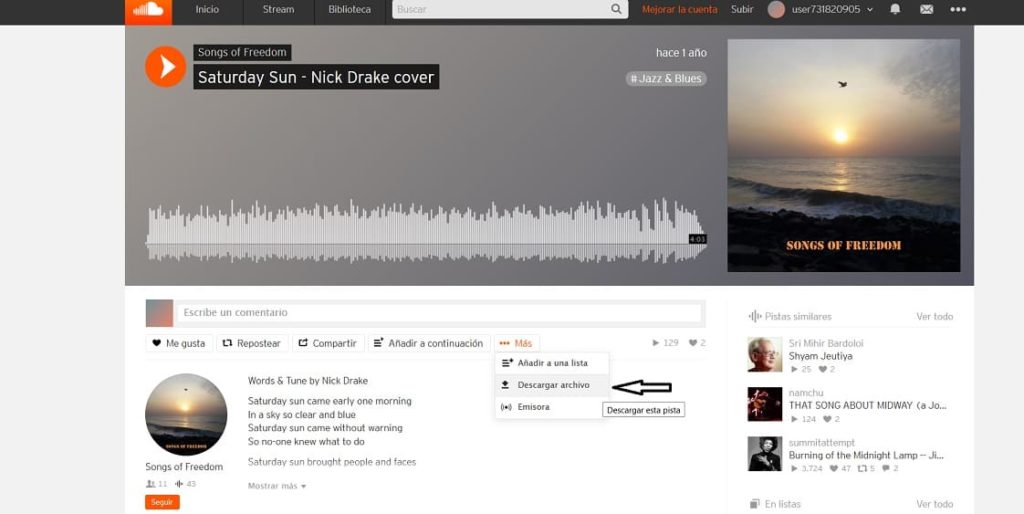 cómo descargar música desde Soundcloud