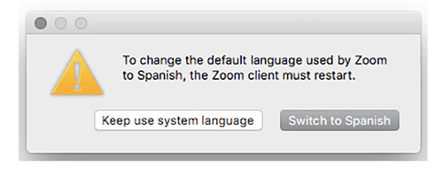 como cambiar el idioma a español en Zoom