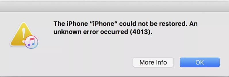 error 4013 iphone y ipad