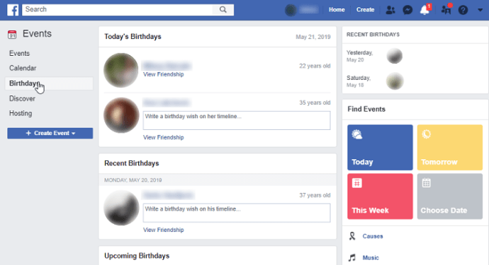 Comment voir les anniversaires d'amis sur Facebook