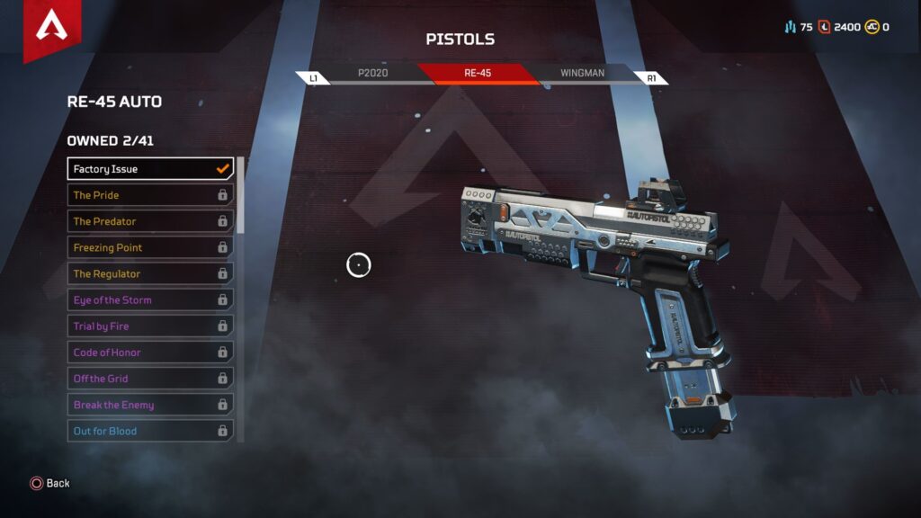 Pistolas de armas Apex Legends