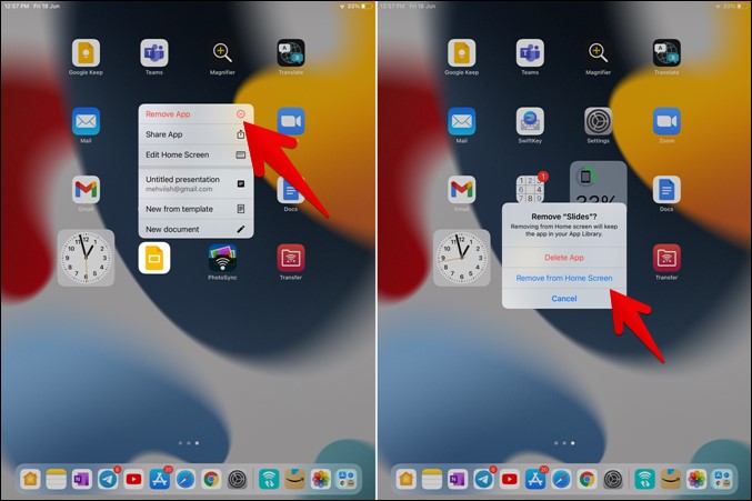 iPad Ocultar aplicación desde la pantalla de inicio
