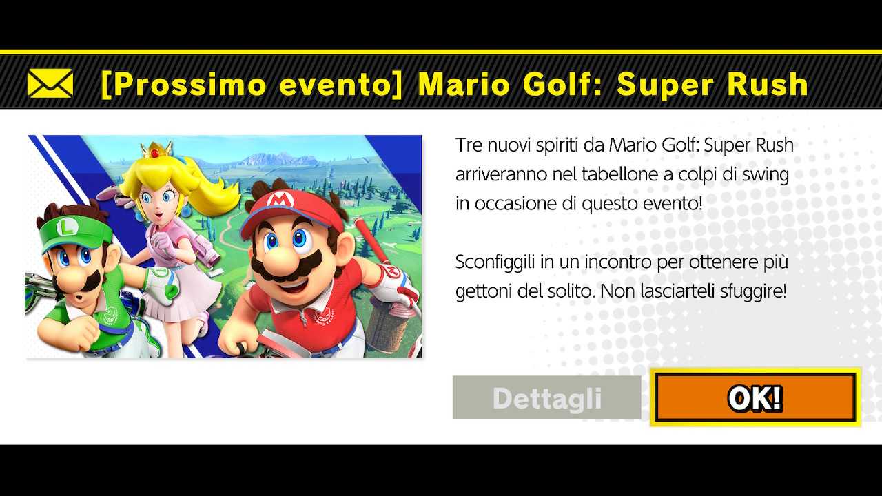 Super Smash Bros.Ultimate: Espíritus de Mario Golf Super Rush