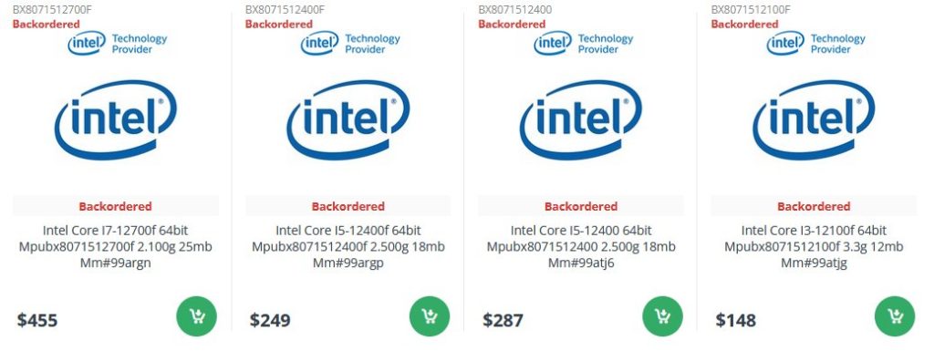 1636230088 731 Intel Core i7 12700F Core i5 12400F y Core i3 12100F listados por