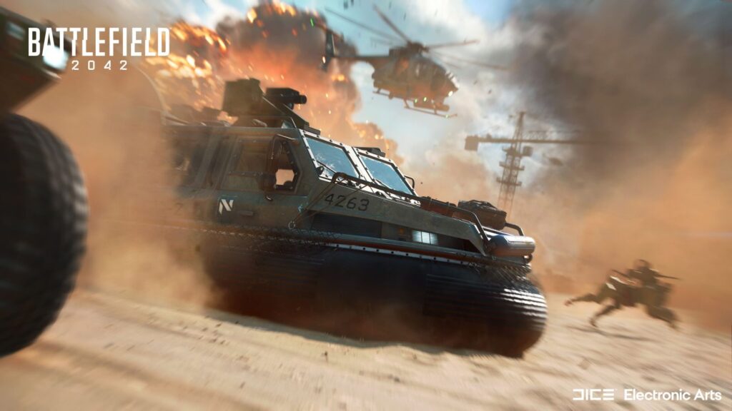 Battlefield 2042 jugador conduciendo vehículo de transporte