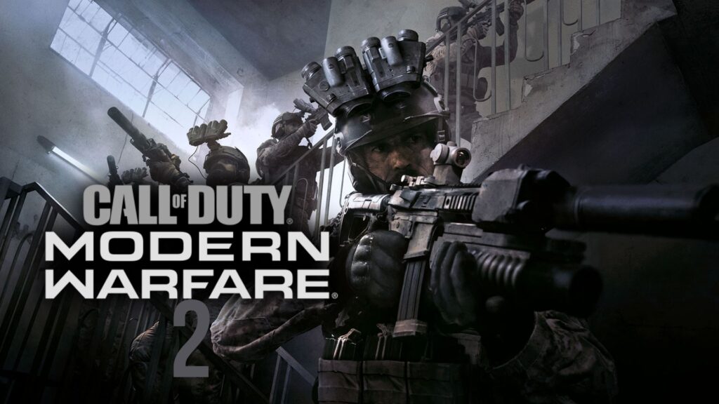 captura de pantalla de modern warfare 2 con logo
